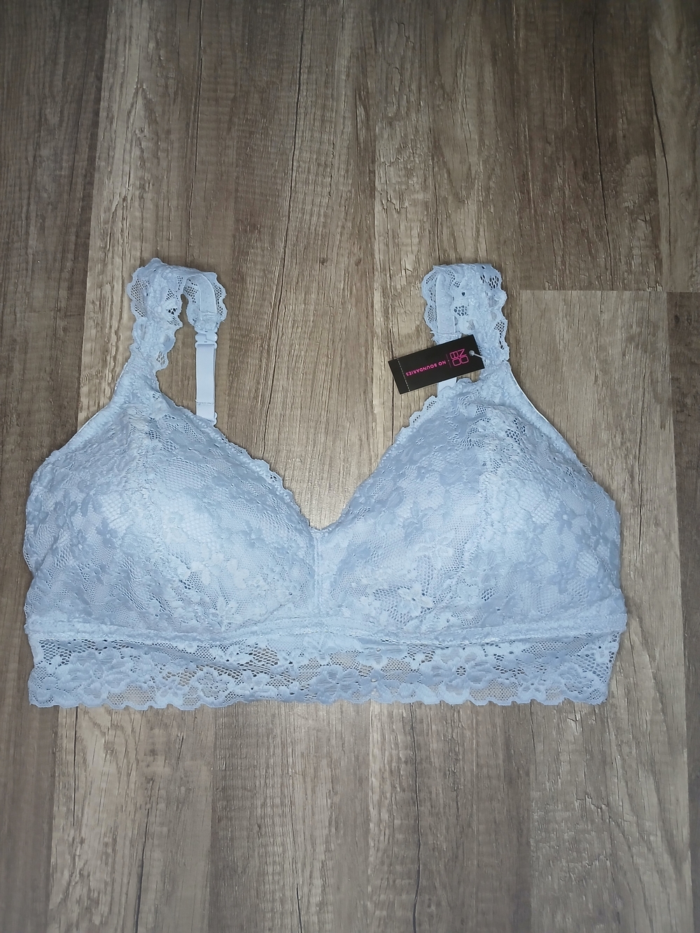 No Boundaries Light Blue Lace Bralette